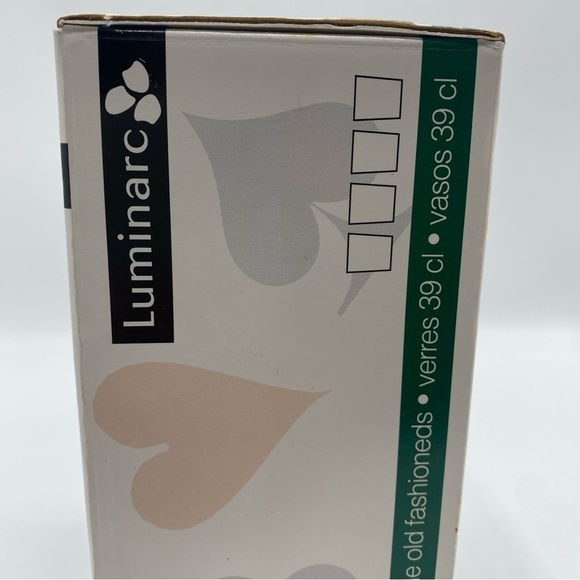 Card Deck Suit Poker 4 Luminarc Game Night 13 1/2 OZ Playing Card Glasses VTG - Picture 4 of 5